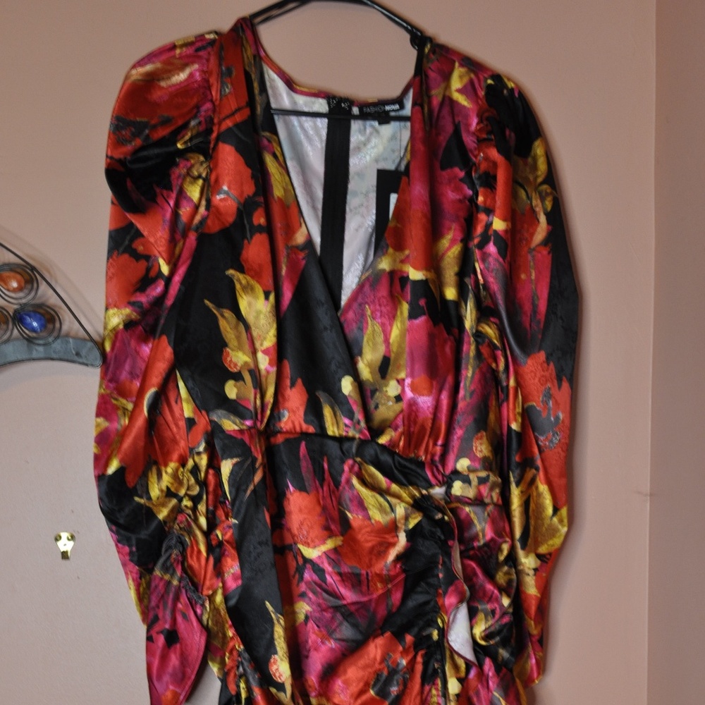 - MULTICOLOR STRETCH BODY CON DRESS